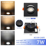 Spot LED encastrable blanc rond carré moderne switch cct 25000h lumens 121v 240v