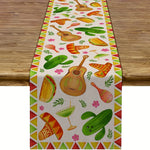 table cheminement tissé motif mexicain couleurs vives festif dimensions variées motifs festifs textiles artisanal