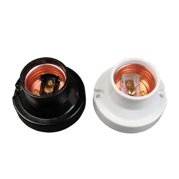 support lampe led e27 noir blanc douille aluminium industrial vintage 120degres 6a 250v 35mm