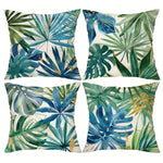 taies d'oreiller motif feuilles tropicales moderne polyester peacheskin 40x40cm 45x45cm 50x50cm 60x60cm