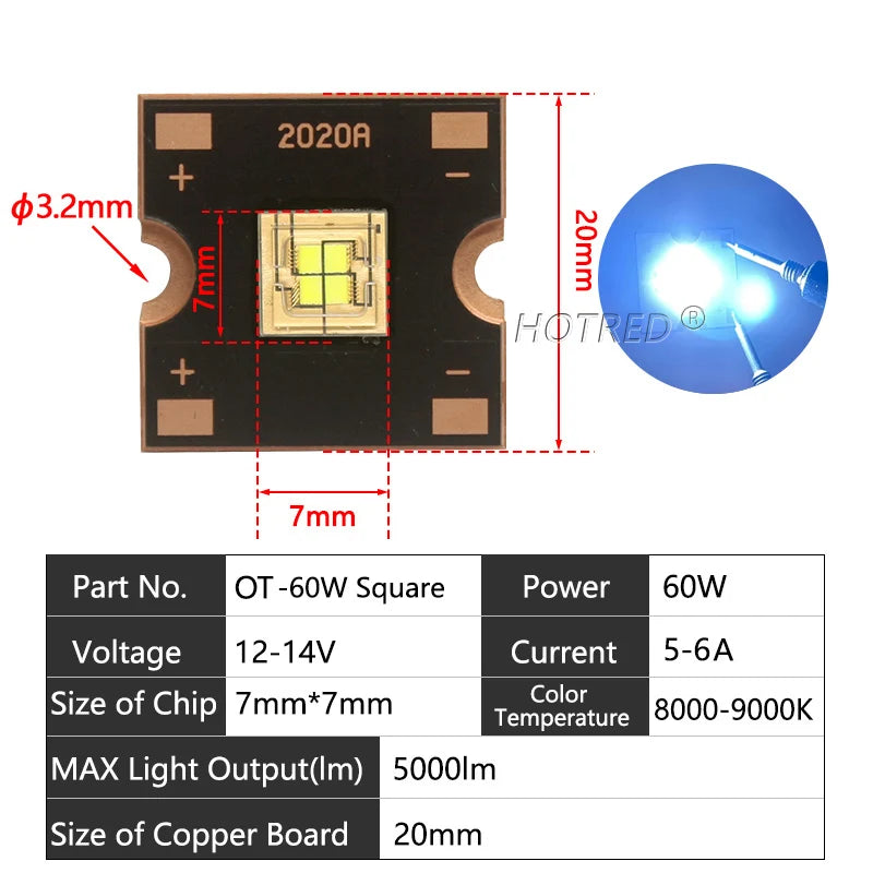 puce led 40w 60w 80w 120w 150w 300w 400w noir carré points dorés moderne