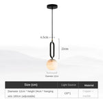 lampe suspendue marbre noir blanche moderne minimaliste globes translucides support métallique