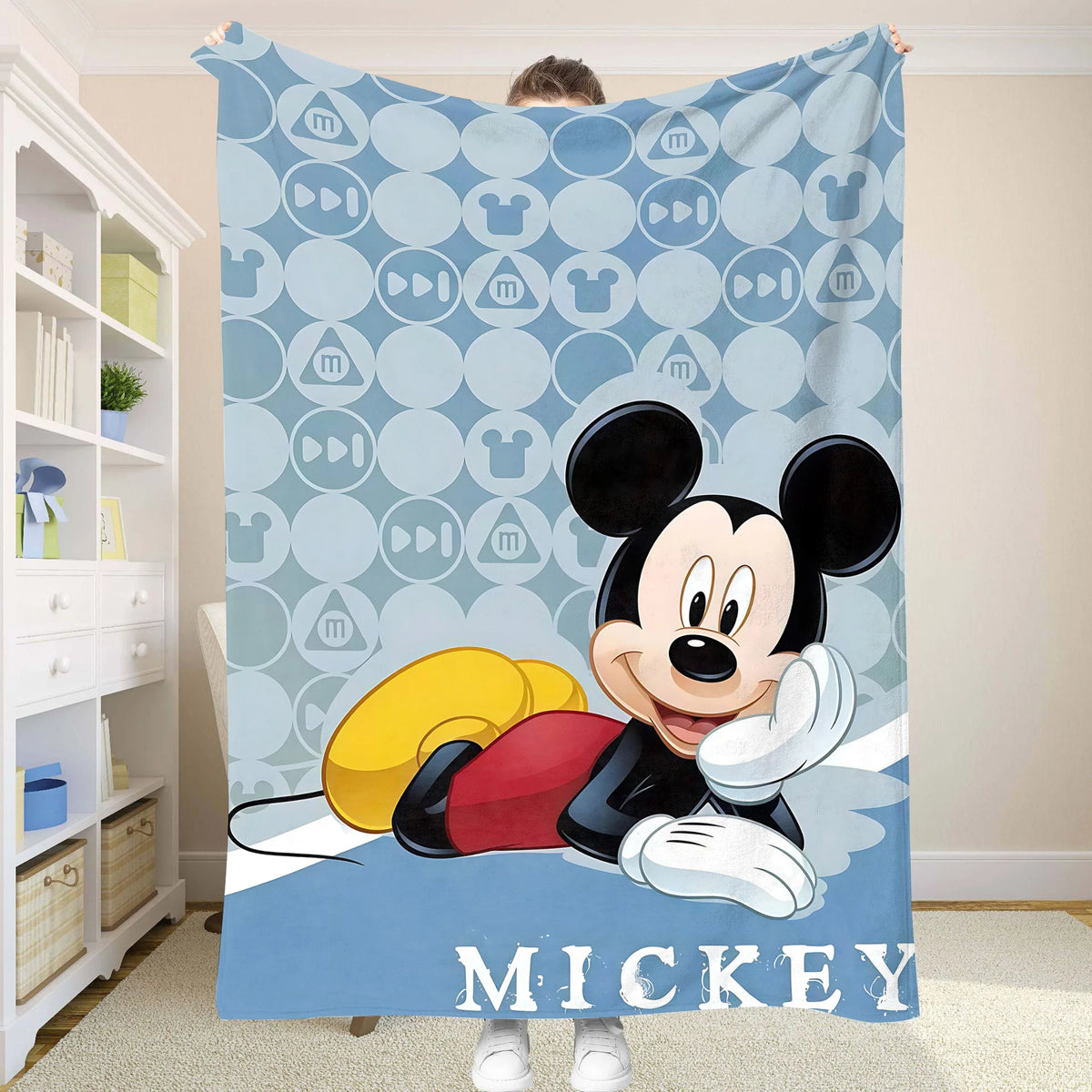 couverture mickey mouse points disney douce hiver été voyage camping chambre moderne