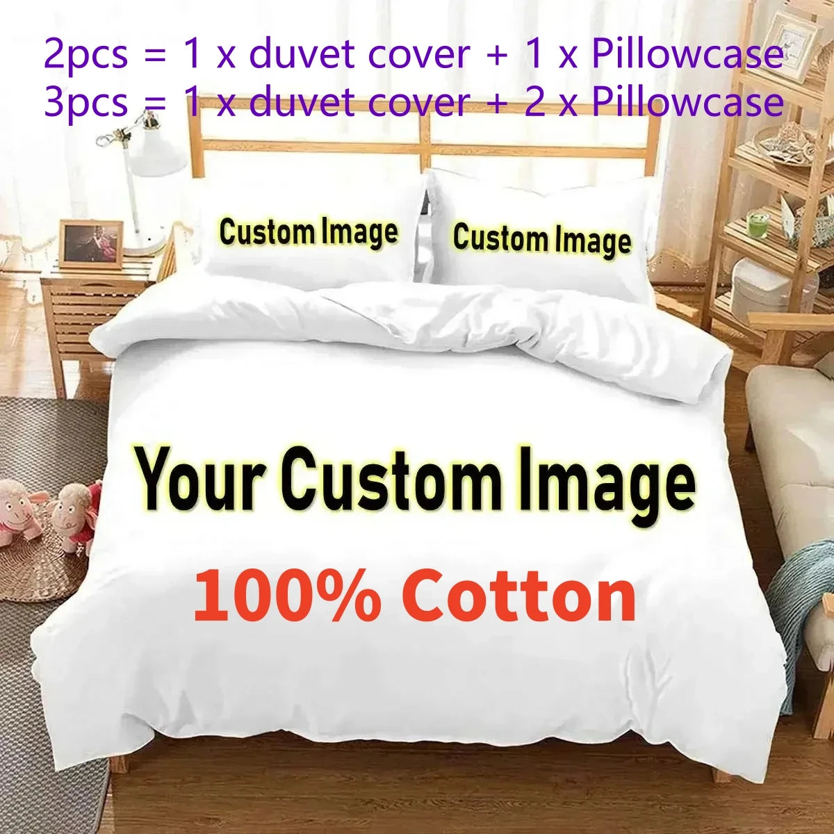 ensemble literie coton blanc impression 3d fermeture eclair duvet taies oreillers moderne minimaliste personnalisable