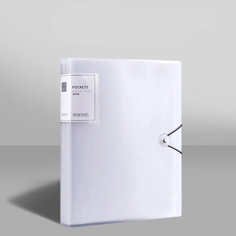 classeur pochettes porte documents plastique poignée étiquette dossiers a4