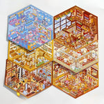 puzzle 3d illustration dessin animé boulangerie vêtements salon thé enfant chambre décoration