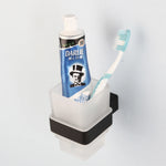 accessoires salle bain noir moderne ensemble porte serviettes papier toilette brosse dents móc cosmétiques