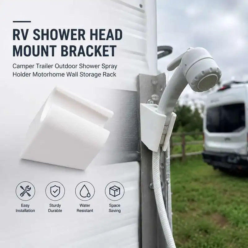 support douche extérieur camping car blanc texturé vis fixations utilitaires