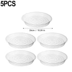 plateau drainage fleurs transparent rond gravé moderne rangement déchets maison jardin