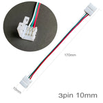 connecteur double tête bande led 2pin 3pin 4pin 5pin 6pin 15cm blanc rouge noir