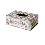 boîte mouchoirs mosaïque coquillages blanc beige moderne salon