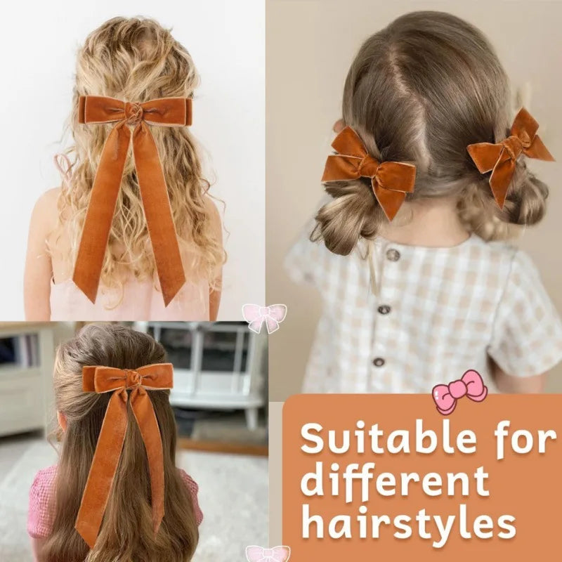 rubans velours classiques clips métalliques barrettes cheveux filles élégantes ornements cheveux ACCESSOIRES HEADWEAR