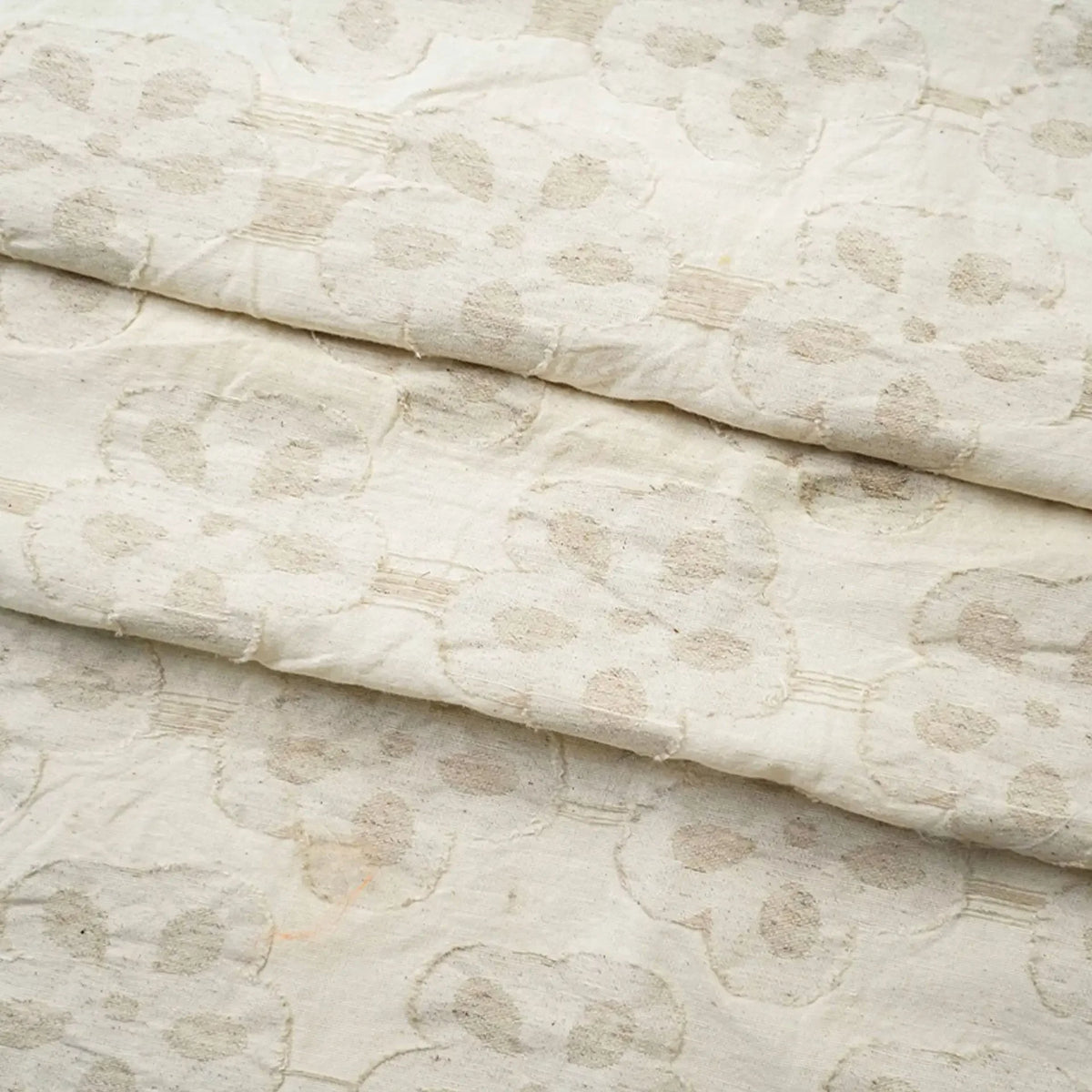 tissu coton beige fleurs simple texture classique résistant environnemental 150cm