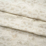 tissu coton beige fleurs simple texture classique résistant environnemental 150cm