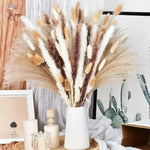 bouquet fleurs séchées pampas naturel beige marron blanc décoration maison anniversaire mariage rustic