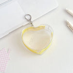 boîte transparente pvc marbrée coeurs plastique anneau métallique rangement poupées couleurs transparentes moderne minimaliste