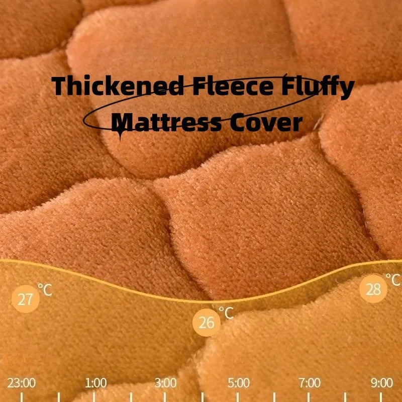 housse matelas épaisse polaire antiacariens matelassée orange foncé texture pointillés moderne douce 30cm haute