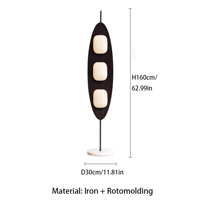 lampe sol marron clair contemporaine interrupteur bouton lumière led base circulaire étude salon