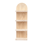 étagère murale bois quatre niveaux moderne minimaliste rayures verticales naturel beige clair