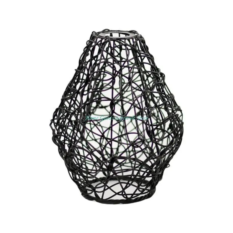 lampe suspendue tressée noir blanc moderne rustique abat jour plafonnier couvercle éclairage déco
