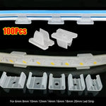 clips fixation ruban led blancs opaques pratiques 6mm 8mm 10mm 12mm 14mm 16mm 18mm