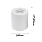 Spot LED GU10 6000K 4000K 3000K Blanc Noir 85mm Moderne Texture Fine