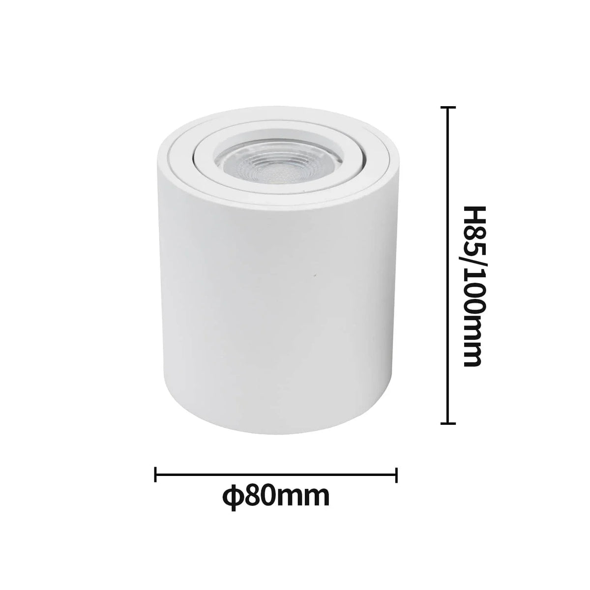 Spot LED GU10 6000K 4000K 3000K Blanc Noir 85mm Moderne Texture Fine