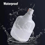 lampe led urgence rechargeable batterie lithium crochets métalliques éclairage extérieur moderne vertical ribs blanc