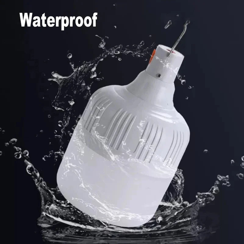 lampe led urgence rechargeable batterie lithium crochets métalliques éclairage extérieur moderne vertical ribs blanc
