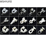 anneau métallique rondelle plastique clips rideau blanc noir rail rideau