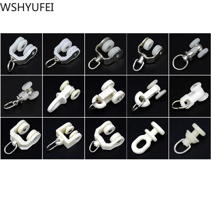anneau métallique rondelle plastique clips rideau blanc noir rail rideau