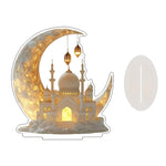 décoration figurines transparentes croissant lune motifs orientaux sorcières fées mosquées étoiles dragons fantaisie