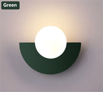 applique murale moderne boule ronde éclairage led chambre salon intérieur minimaliste blanc