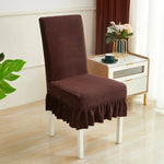Housse chaise moderne rayées bleu gris vert élasthanne polyester amovible lavable