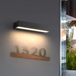 applique murale led moderne étanche ip65 noir blanc vis fixations