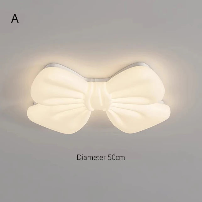 lampe suspension moderne nœud décoratif blanc éclairage surface télécommande