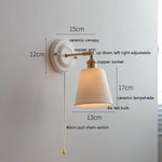 lampe murale moderne blanc doré interrupteur chaîne coquille motif lune soleil chambre cuisine