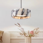 lampe suspendue marbre moderne blanc noir gris salon chambre restaurant étude