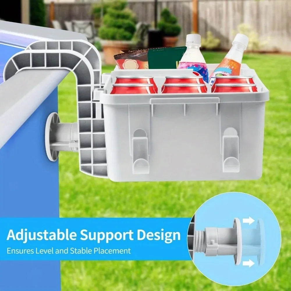 porte gobelets rangement piscine support snack serviette téléphone goutte d'eau texture opacité utilitaire fonctionnelABSplastique