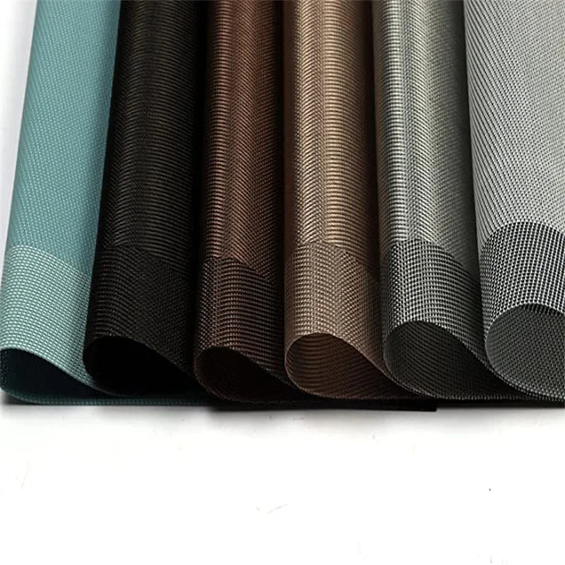 tapis table moderne rectangle gris marron bleu noir beige argent rayures horizontales durable vinyle
