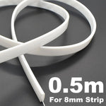 tube flexible protection ruban led blanc translucide moderne 12mm(ws2812) sans motif surface lisse