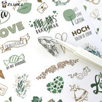 stickers mariage amour floral romantique vintage élégant or rose vert adhésifscriçãoption