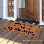 paillasson antidérapant caoutchouc marron noir humour silhouette chien rustique extérieur entrée