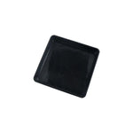 plateau carré récupération eau plastique noir moderne 12x12cm 15x15cm 18x18cm 22x22cm 25x25cm