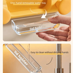 organisateur mural ventouse ours compartiments rangement cuisine jaune blanc moderne ludique minimaliste