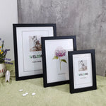 cadre photo bois noir blanc contemporain 10x15cm 15x20cm 20x25cm a4