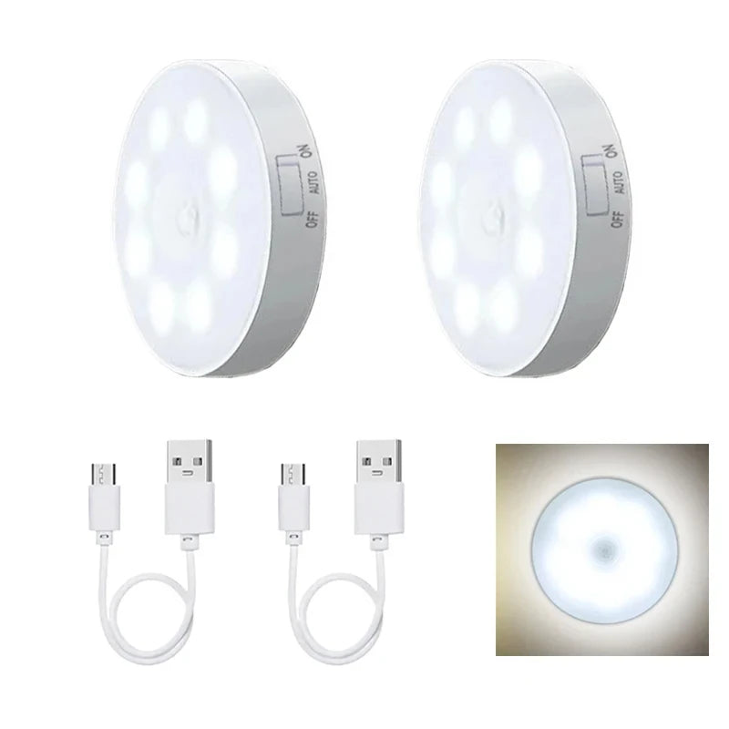 veilleuse led rechargeable sans fil lampe sol blanche moderne détecteur mouvement usb portable