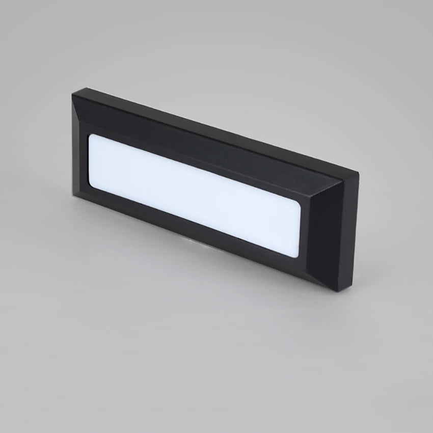 applique murale moderne led éclairage chambre entrée 6w hydrofuge noir fixée mur