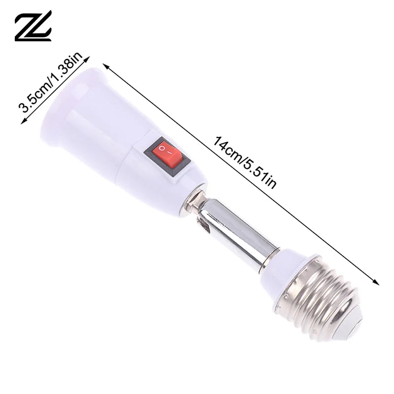adaptateur lampe led e27 interrupteur adhésif moderne blanc chrome lisse