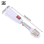 adaptateur lampe led e27 interrupteur adhésif moderne blanc chrome lisse